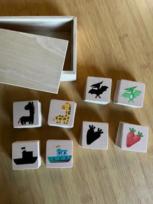 Parejas de sombras 4 categorías. (Dinosaurio, transportes, frutas y animales). — foto 1