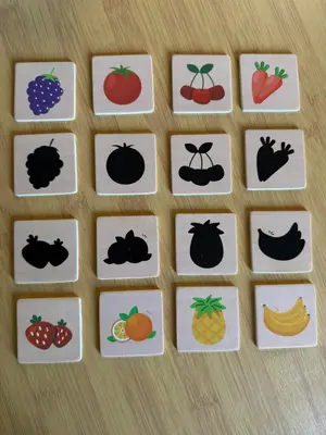 Parejas de sombras 4 categorías. (Dinosaurio, transportes, frutas y animales). — foto 5